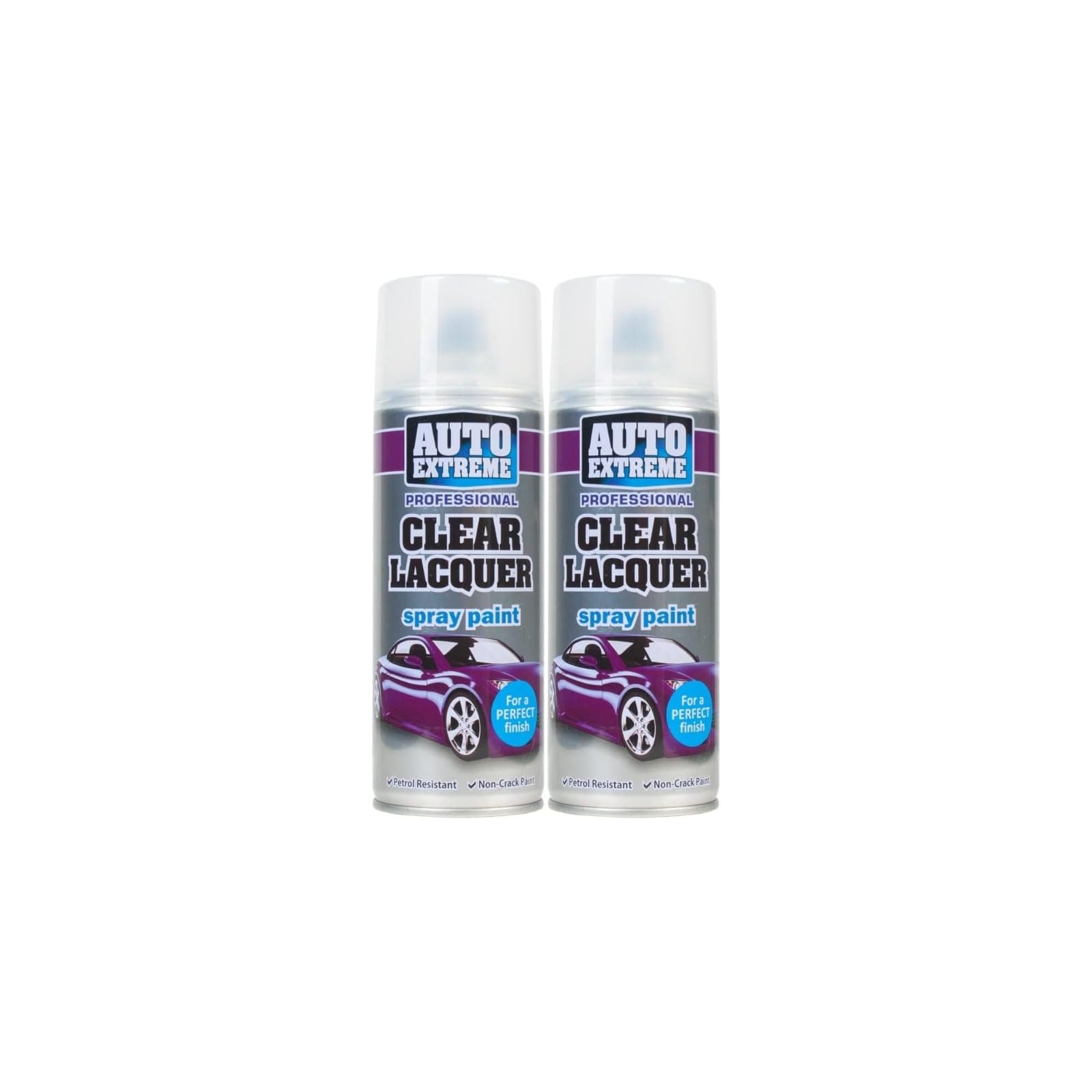 Ysamax 2Pcs Clear Lacquer Spray Paint, Professional-Quality Finish, Fast-Drying Formula, Long-Lasting Finish, Easy To Apply, Aerosol Form, 400Ml, (2Pcs)