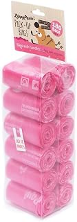 ZippyPaws ZP313 - Bolsas para Recoger (12 Rollos de 15 Bolsas), Color Rosa