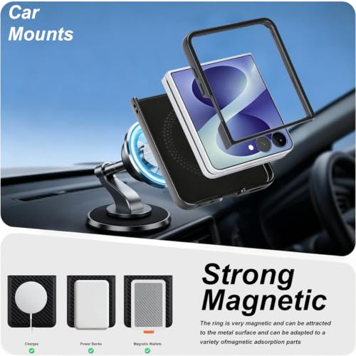 Image of for Samsung Galaxy Z Flip 8 Case Aramid Fiber Made, Magnetic Carbon Fiber