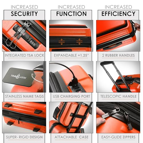 Image of Hard Shell Luggage Sets with Spinner Wheels 4 Piece, Expandable Large Suitcases with TSA Lock, Travel Large Suitcase Set, Navy Luggage Set