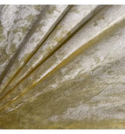 EU Fabrics Crushed Velvet Fabric | Soft Fire Retardant Material for Sewing, Cloth and Dressmaking | Faux Suede Stretchy Upholstery Velvet Fabric by The Metre (Lime, 1 Metre x 150cm)