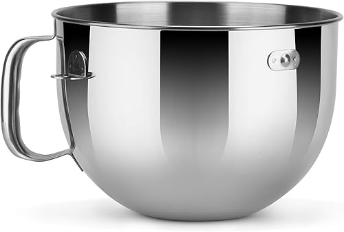 Tazón de acero inoxidable de 6 cuartos de galón para batidora KitchenAid de 6 cuartos de galón, tazón de mezcla de 6 cuartos de galón con mango disponible en Yaxa Venezuela