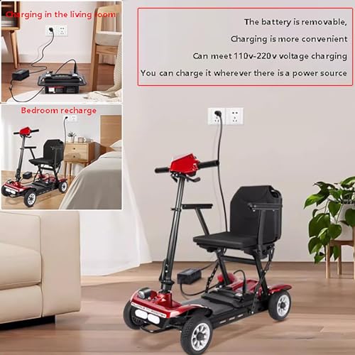Patinete plegable para personas mayores, apto para viajes, capacidad de carga de 150 kg, incluye cargador y cesta