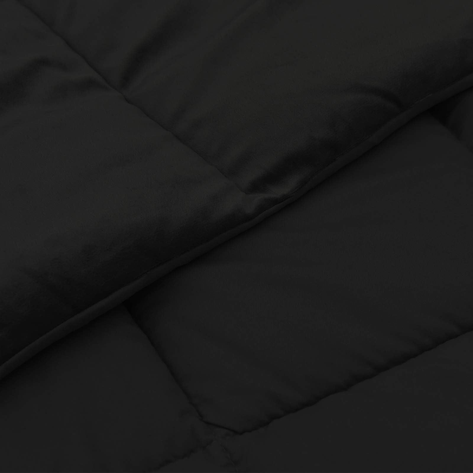 Edredón para todo el año, acolchado, negro, 200 x 240 cm, microfibra, relleno transpirable, lavable, ligero, ideal como manta de verano y manta de invierno para alérgicos
