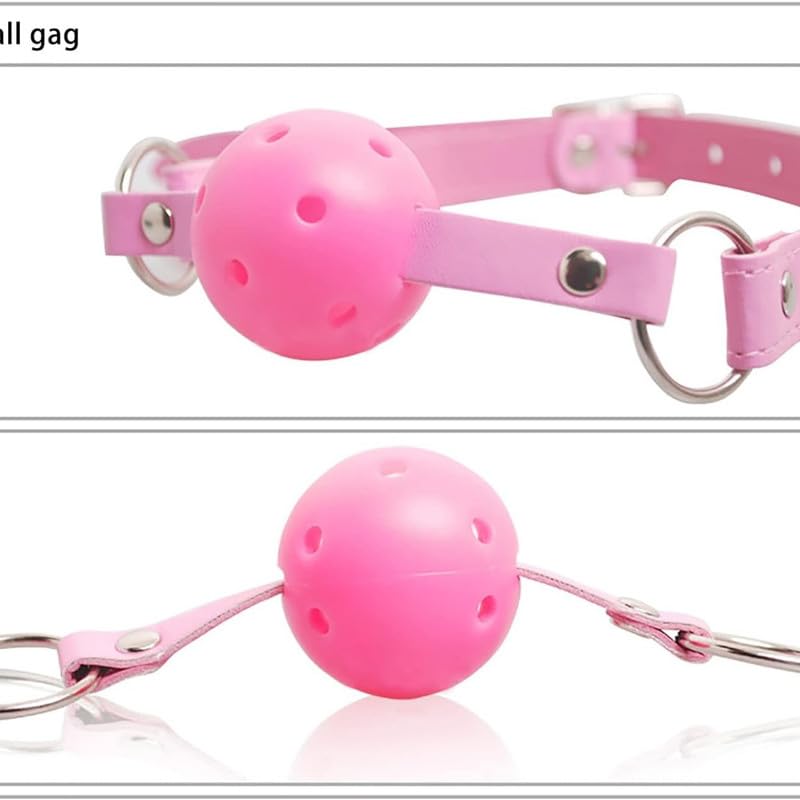 Set di Otto Pezzi di Lychee Modellato Rosa Regolabile Accessori per Il Piacere all'Interno, Fascia Elastica Morbida Come Regalo di Coppia, Manette Erotiche