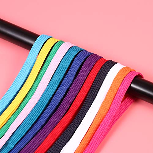 Flache bunte Schnürsenkel im 12er Set für Sport und Freizeit