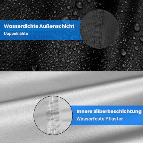 Favoto Fahrradabdeckung Fahrrad Abdeckplane Wasserdicht für 2-3 Fahrräder 210T Oxford-Gewebe Fahrradgarage Fahrrad Plane Schutzhülle… – Ansicht 5