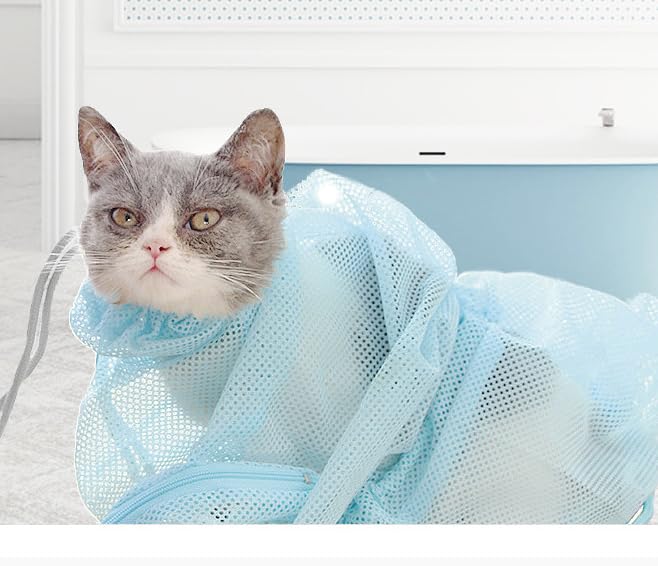 Amazon.co.jp: CutePaw 猫用 みのむし袋 ピンク ブルー 爪切り 巾着