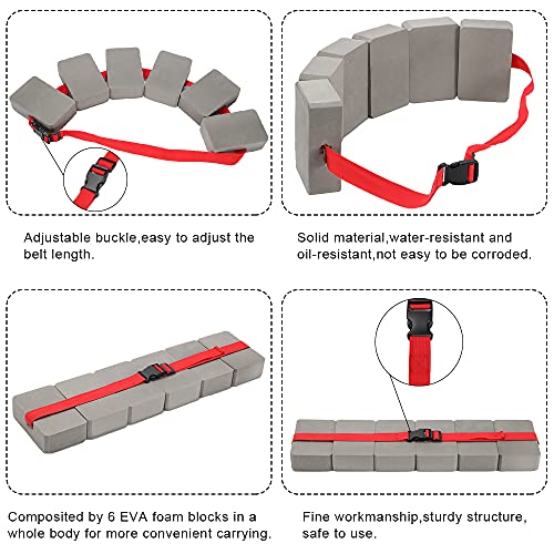 UNAOIWN 5 Piece Aquatic Fitness Set for Water Aerobics, Pool Exercise Equipment Foam Water Dumbbell, Aquatic Swim Belt,Resistance Gloves,Barbells,Water Workout Fitness Tool