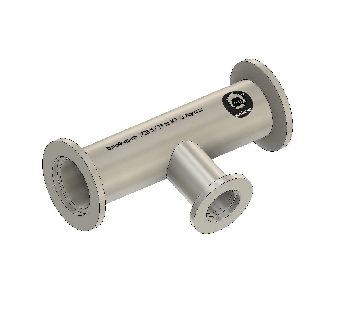 bmotiontech Superior Grade - Unequal Tee Fitting with ISO-KF KF25 Flange to KF16 Flange