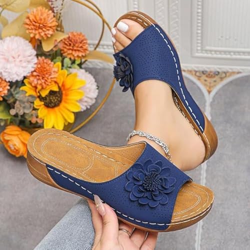 Comfortable Non-slip Solid Color Open-Toe Wedge Sandals for Women, Non Slip Sandals for Women, Platform Breathable3