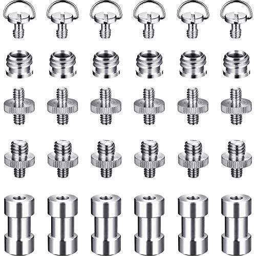 Jovitec Camera Screw, Tripod Screw Adapter Converter Ring Screw for Camera/Monopod/Ballhead/Light Stand/Shoulder Rig (30 Pieces, 5 Sizes)