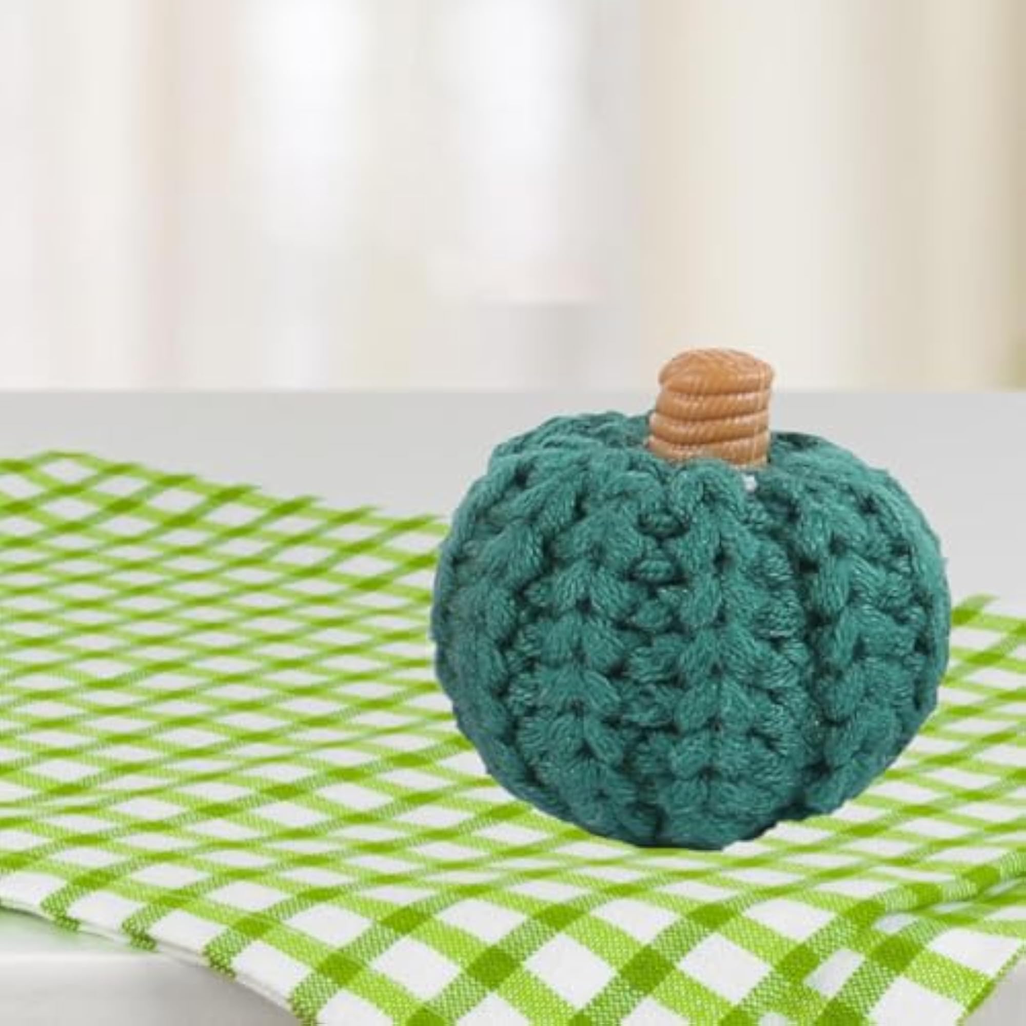 Artificial Pumpkin Ornament for Garden Wedding Decor, Green