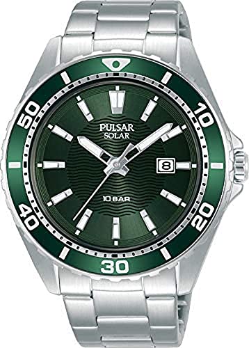 Preisvergleich Produktbild PULSAR Herren Analog Quarz Uhr mit Metall Armband PX3241X1