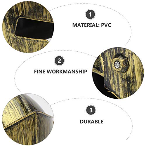 PretyzOOM Capacete Viking de PVC dourado medieval viking guerreiro chapéu pirata chapéu gladiatus, a