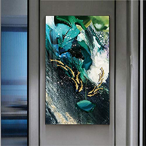 Peinture diamant complet carpe koi dore grand format 32x64 inch