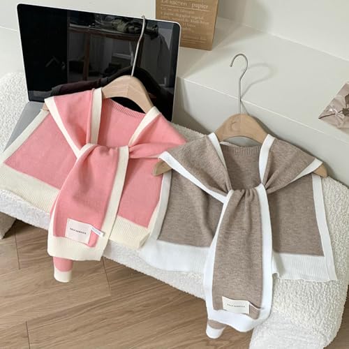 Sweater Shawl Wraps Women Pashmina Shawls and Wraps Winter Knitted Cashmere Sweater Shawl Scarf Cardigan Cape Shoulder Top 5
