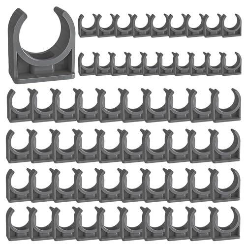TONGIHS 60 pezzi Clip fisse a forma di U Clip, Fascette Stringitubo, Clip per Tubi, per fissare tubi in acciaio inossidabile, tubi in plastica, tubi in gomma, tubi del gas