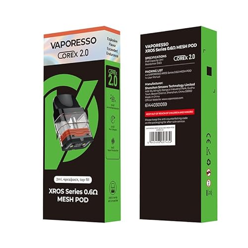 �x�p���b�\ Xros Series Corex 2.0 Pod ���� �����p �|�b�h �J�[�g���b�W �N���X �V���[�Y �R���b�N�X2.0 �d�q�^�o�R Vape �x�C�v �X�y�A �\�� (0.6ohm Top Filling (2ml))