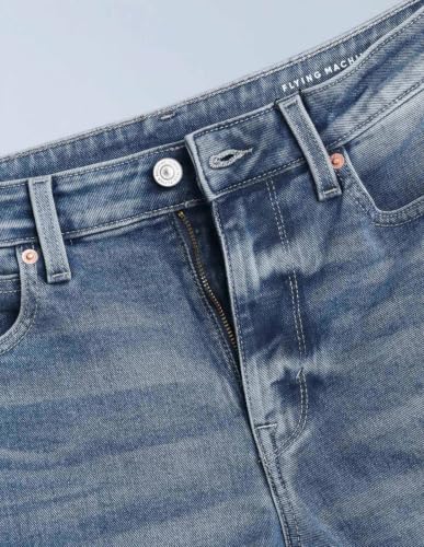 Image of Flying Machine Men's Relaxed Tapered Fit Jeans| Solid | Mid Rise | Stretchable | Jeans for Man