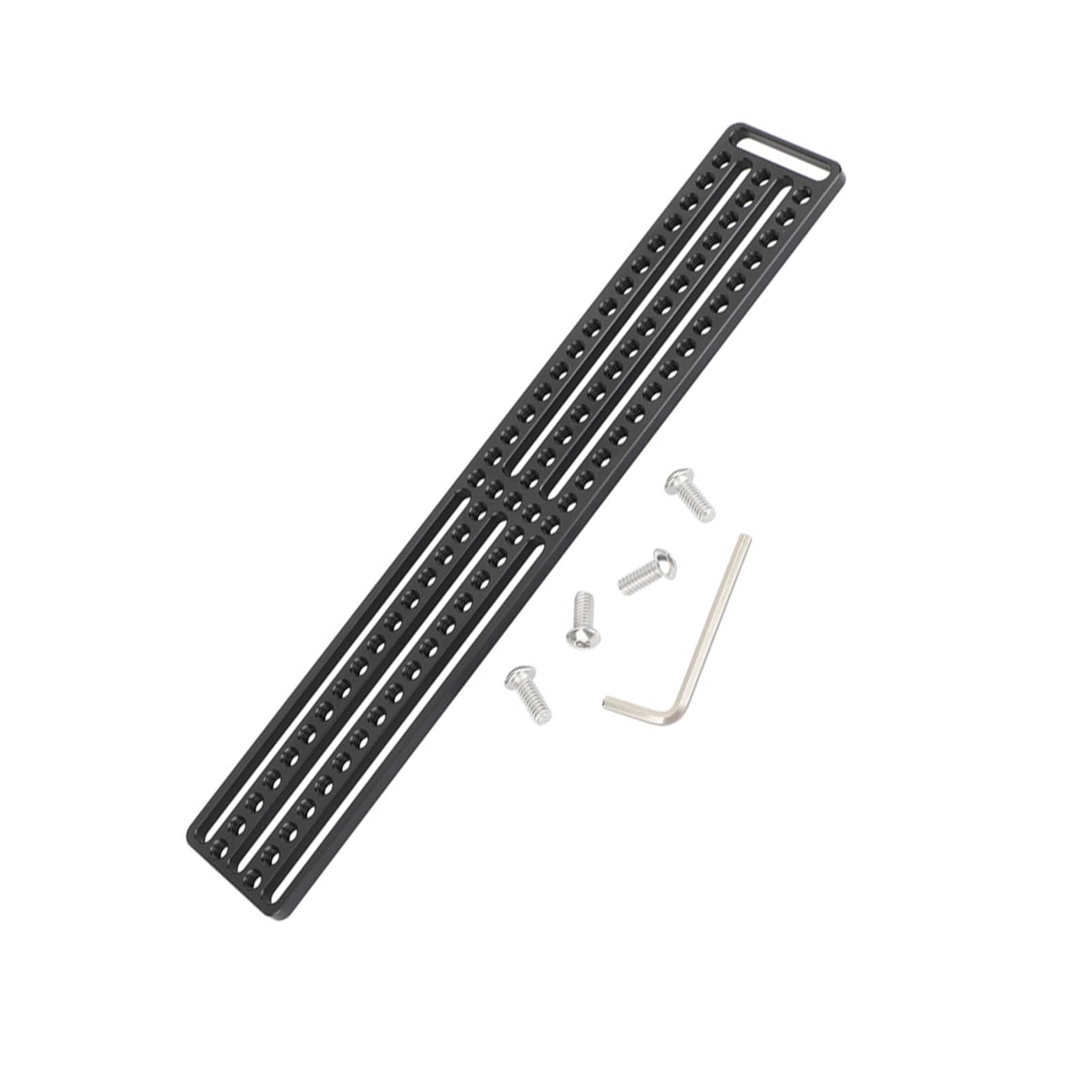 ordinarYone Plato de queso extendido de 30 mm con múltiples agujeros de rosca de 1/4 para montaje flexible de equipos de fotografía en base de metal