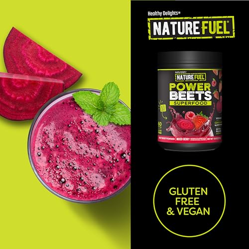 Image of SlimFast Nature Fuel Power Beets Powder, Delicious Mixed Berry, 60 Servings | Concentrated Superfood Supplement, Non-GMO