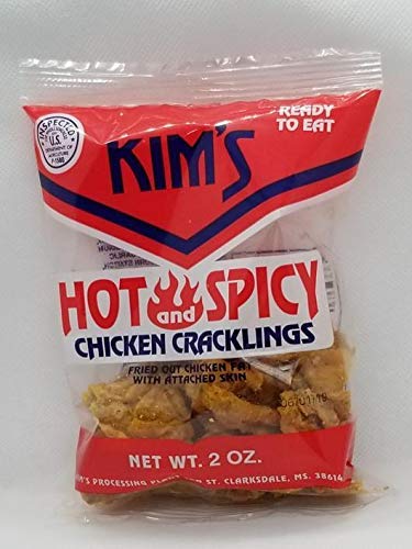 Kim's Fried Chicken Skin (HOT) Cracklin Packs of 6