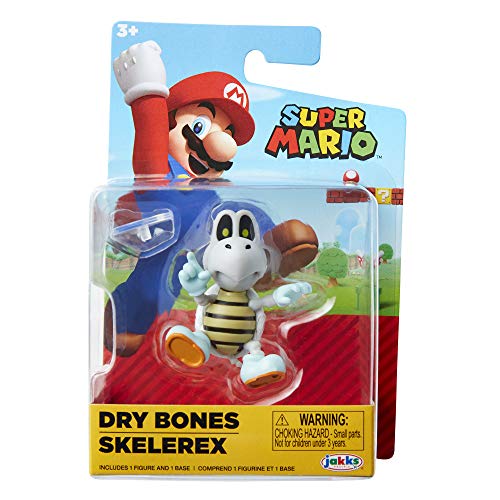 Super Mario Action Figure 2.5 Inch Dry Bones Collectible Toy , White #TOP2