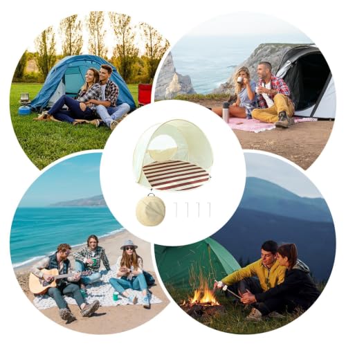 Tienda de campaña de playa para 2-3 personas con protección solar UPF50+ y diseño instantáneo ligero 5