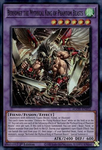 Berfomet El mítico rey de las bestias fantasmas - AGOV-EN032 - Super Rare - 1ª e