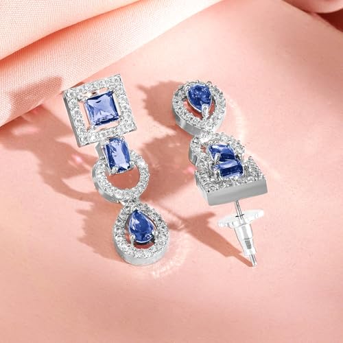 Image of Rubans American Diamond Zirconia Necklace Set Stylish Jewellery Gift for Women & Girls