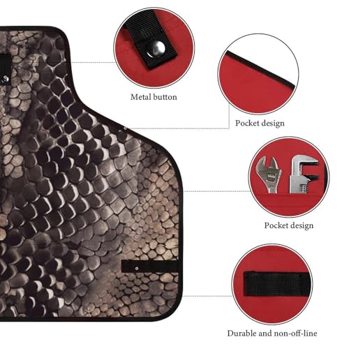 Delantal de trabajo para carpintero ajustable con 9 bolsillos miniatura 3