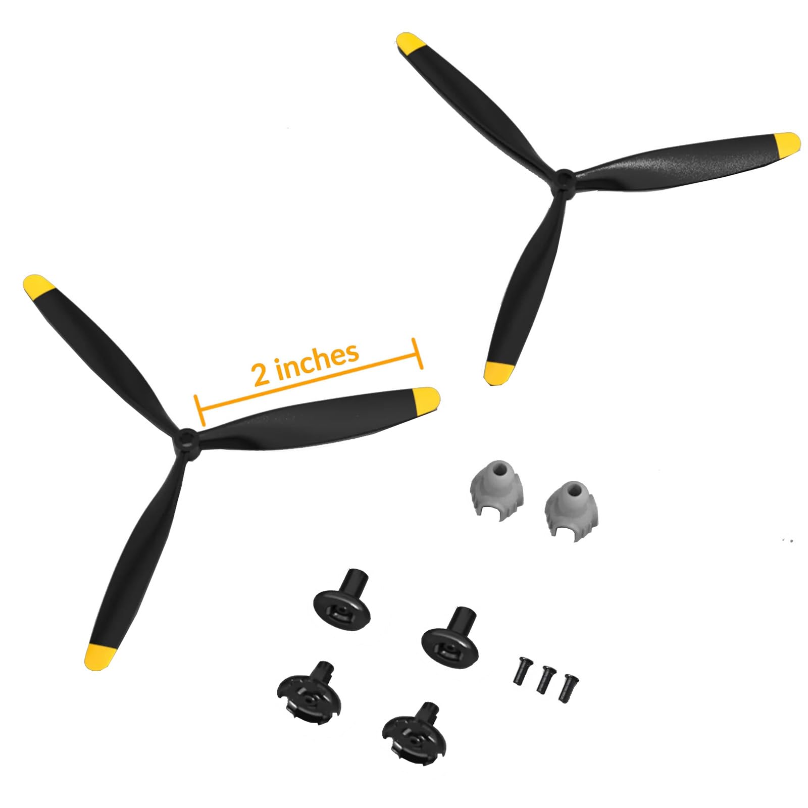 Juego completo de hélice de 3 hojas P7610805 para VOLANTEX RC Plane 761-8B Nueva versión F4U Corsair / 76116 P47 Thunderbolt, 4 juegos