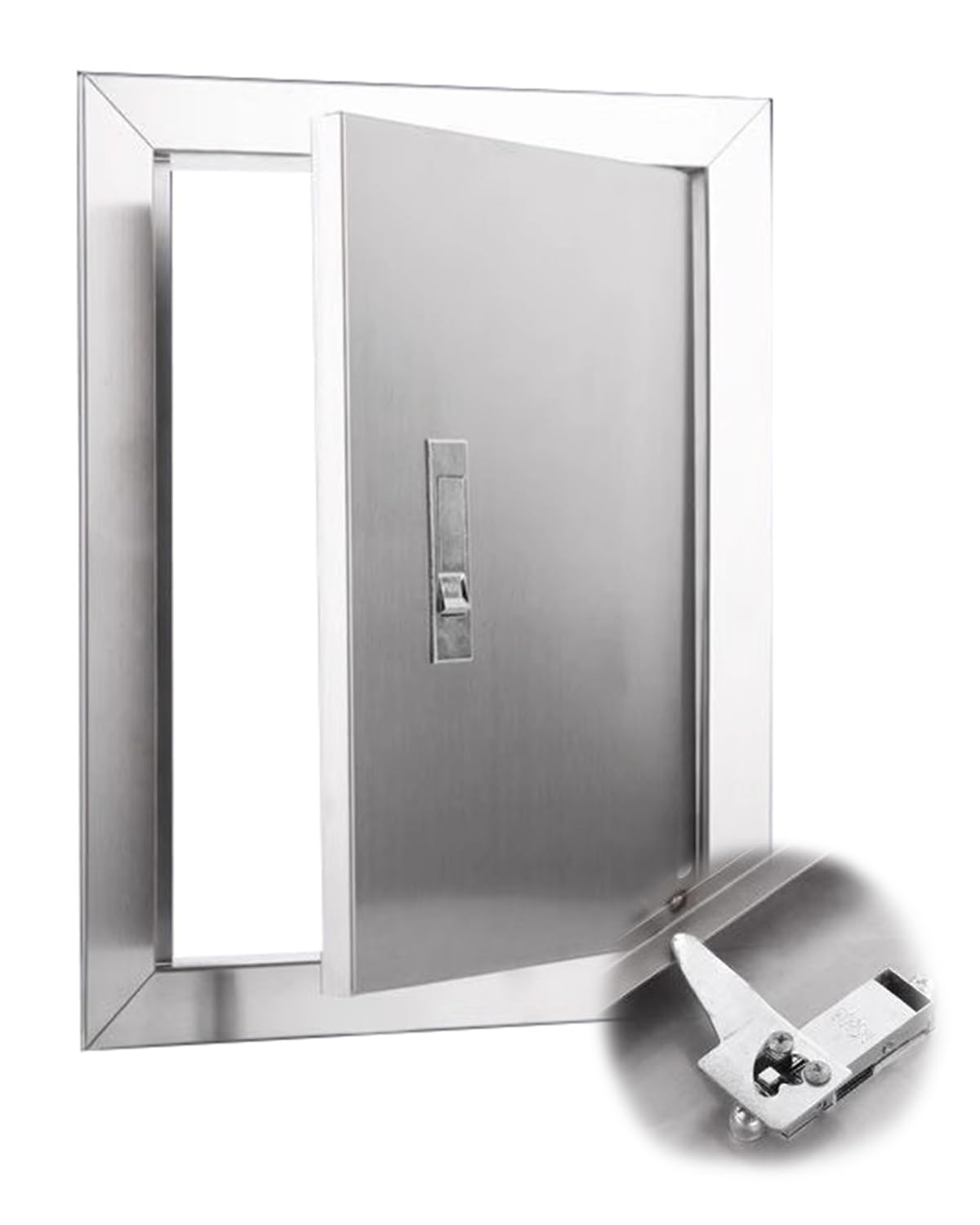 Universal BBQ Island Access Door, Stainless Steel Outdoor Kitchen Inspection Panel with Push Latch, Durable Flap Cover for Easy Plumbing Access