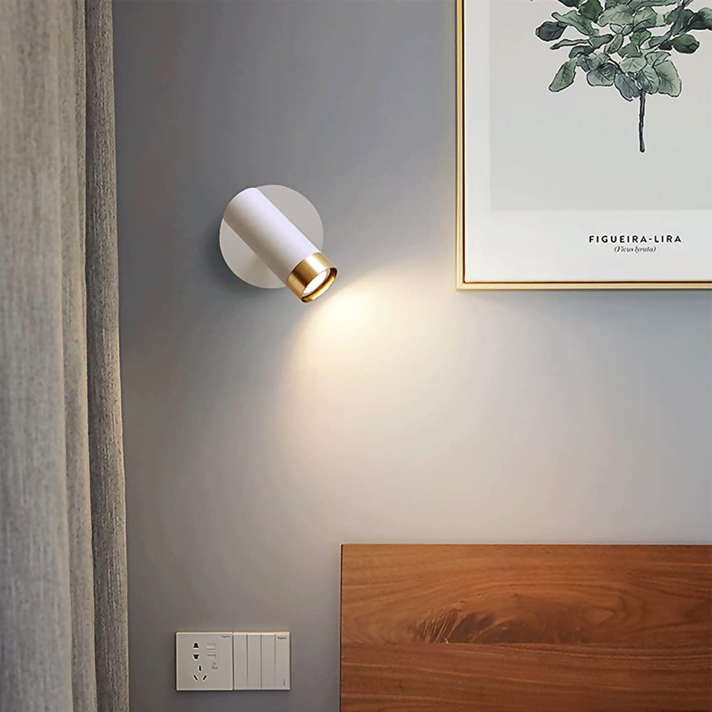 Uonlytech Applique Da Parete In Cristallo Trasparente 220V - Luce Da Comodino O Portico Con Braccio Girevole, 16x13x12cm - 2