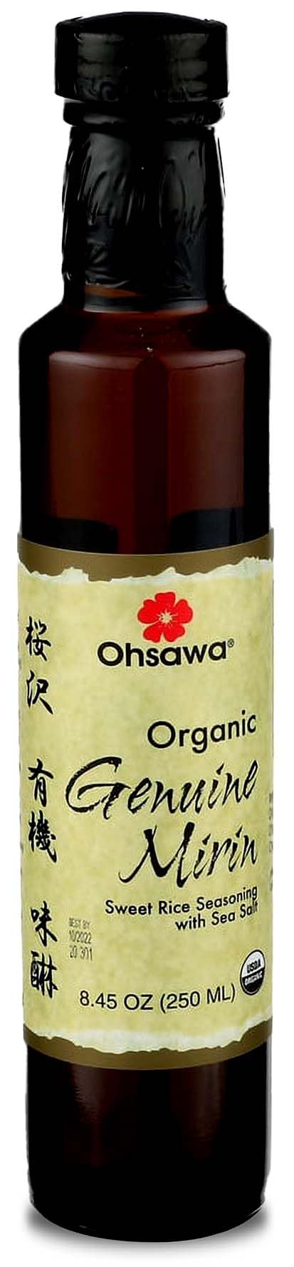 Ohsawa - Genuine Mirin, Authentic Japanese Sweet Cooking Wine, Vegan, Non-GMO, USDA Certified, Ideal for Sauces, Marinades - 8.45 oz