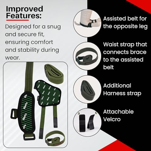 Image of Dog Knee Brace for Male /Female Dogs - Neoprene Support Dog Leg Braces for Back Leg with Adjustable Straps and Belt - Torn ACL Hind Leg, Ligament Injury, Joint Pain and Stability (Medium, Right)