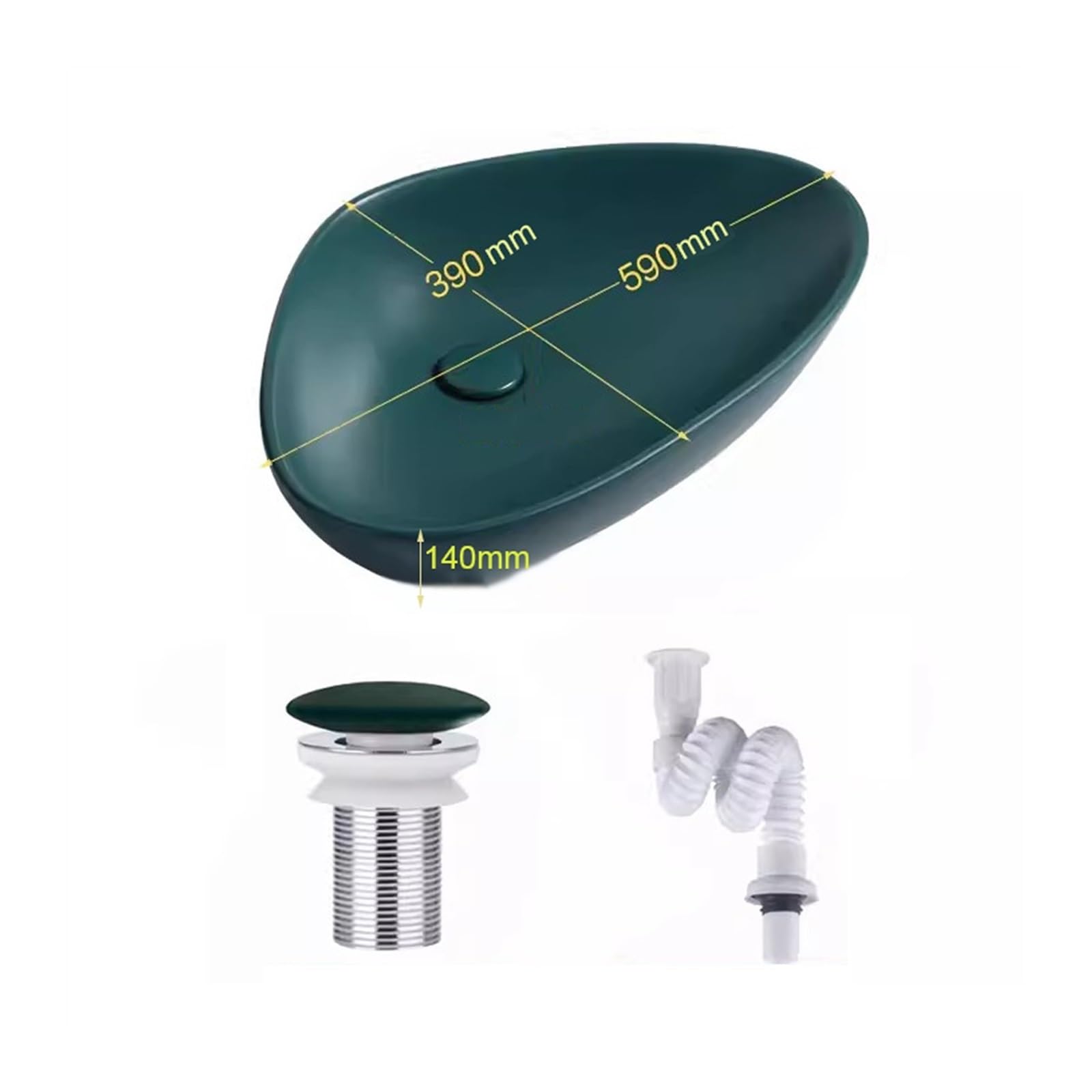 Aertsdfgt A Sink Bowl Nordic Countertop Basin Matte Dark Green Personality Ceramic Triangle Washbasin Bathroom Balcony