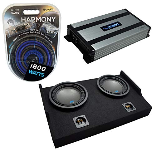 Harmony Audio Alpine S-W10D2 Compatible with Ford F150 Super Cab 2015-2021 Bundled with HA-A800.1 Mono 1600W Amp & FTB2X10-15EXTCAB Dual 10
