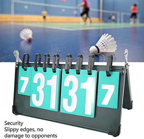 Marcador portátil multifuncional plegable de doble cara con 4 dígitos para bádminton, voleibol y tenis de mesa miniatura 4