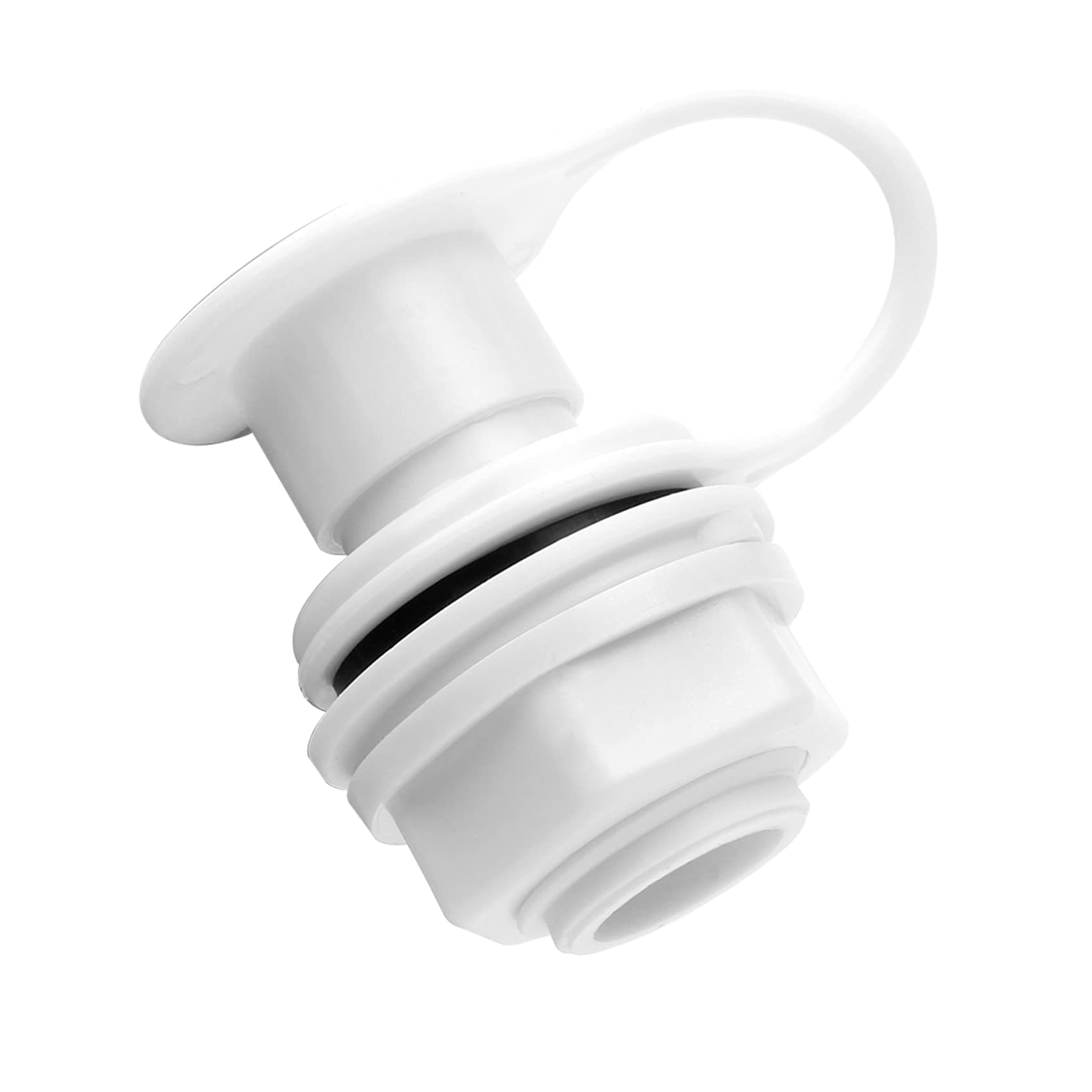 PICEBOM Cooler Triple Snap Drain Plug Assembly with Plastic Tethered Cap for Ice Chest, Cooler Drain Plug Replacement