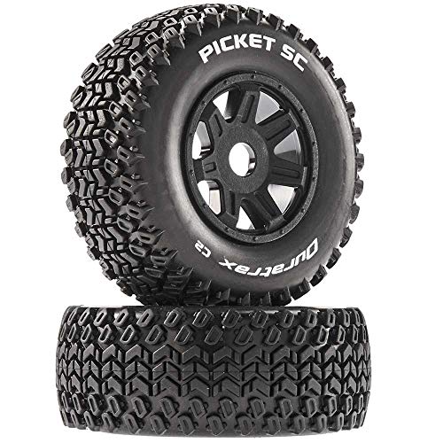 Duratrax Picket SC Mounted Soft Tires Black 17mm Hex 2 DTXC5272