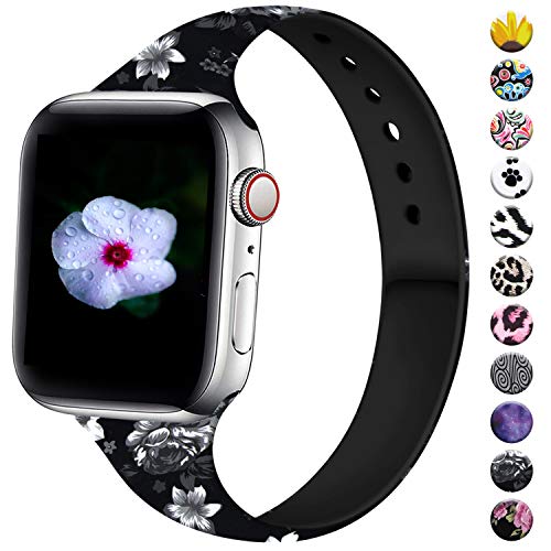 Haveda Floral Band Compatible for iwatch 44mm Band Series 5 Series 4, Apple