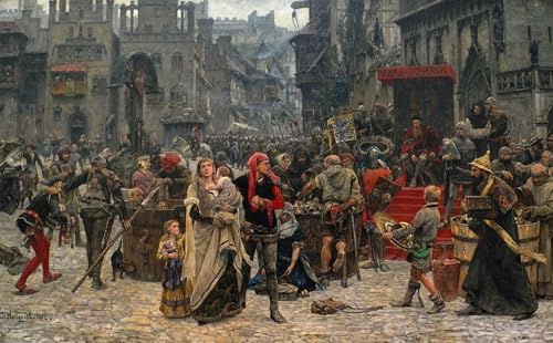 Cuadro en lienzo de Visby para decorar tu sala de estar con arte histórico de 60x90cm