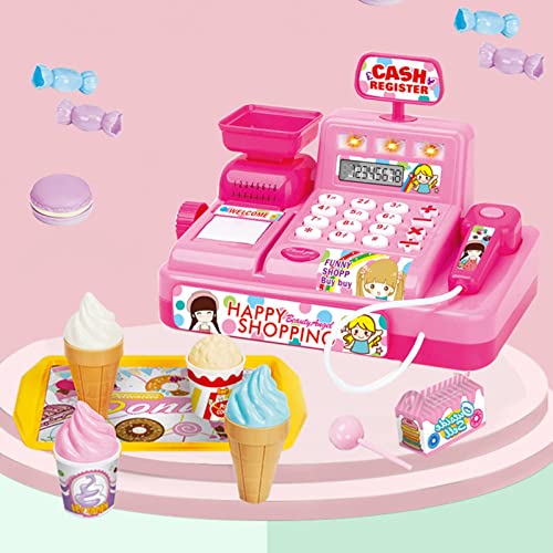 Baitang Elektronische Kasse Spielzeug Supermarkt Registrierkasse Mit Taschenrechner, Licht Und Sound Kasse Spielzeug Mit… – Bild 4