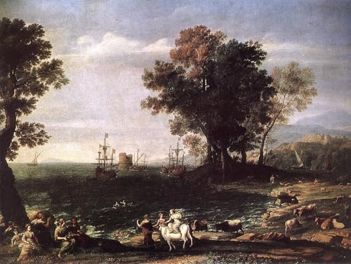 Affiche Graffiti L'Enlèvement d'Europe Claude Lorrain Poster Décoratif Maison 60x90cm