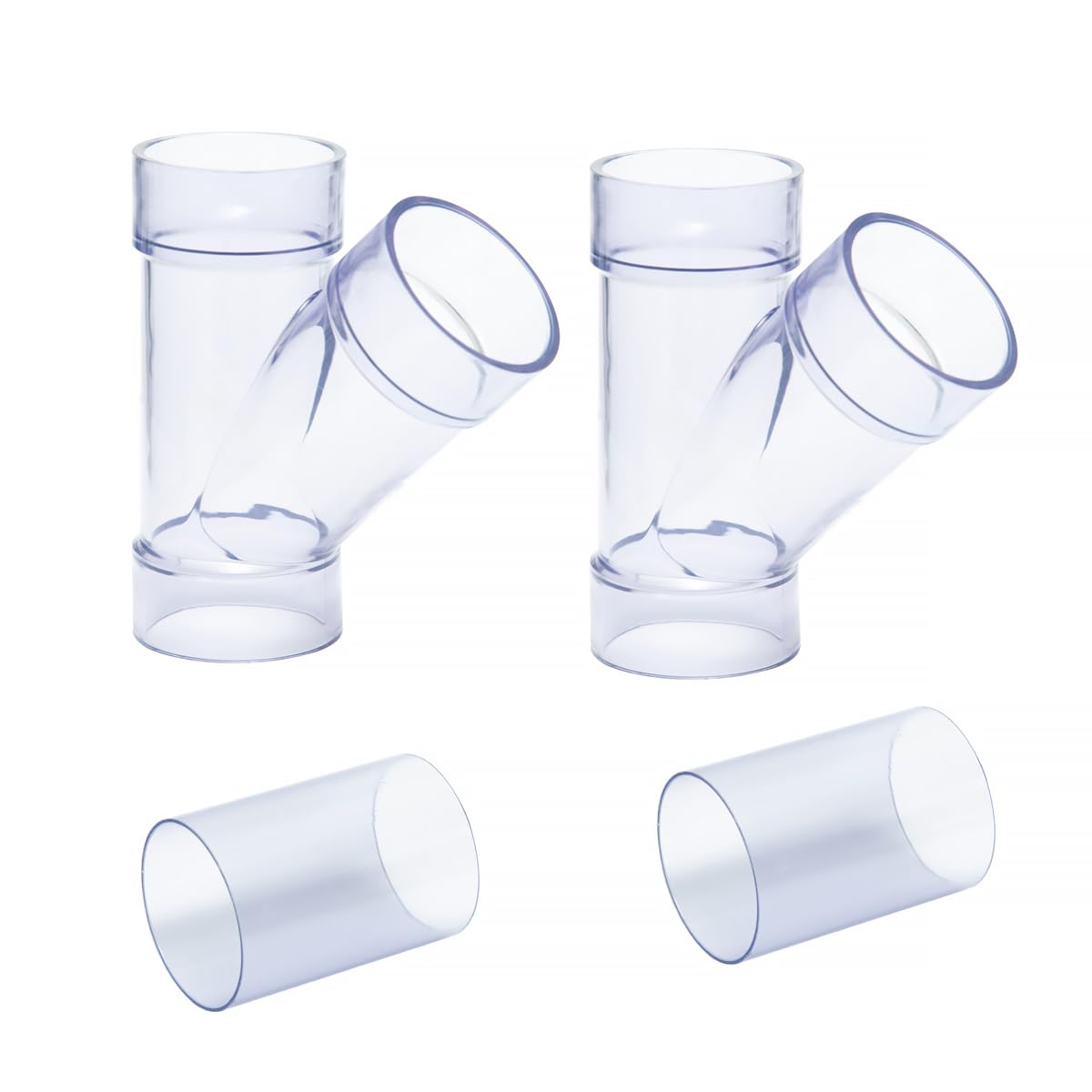 Powertec 2-1/2 Inch Id Y Fitting For 2-1/2 Inch Od Dust Collection Pipes Adapters And Fittings With Splice For 2 1/2 Inch Id Dust Collection Hose Con 843441128472