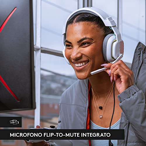 ASTRO A10 Cuffie Gaming Cablate Gen 2, Cuffie da Gioco Over-Ear con Microfono Flip-to-Mute, Leggere e Resistenti, Driver 32 mm, Compatibile con Xbox Series X|S, Xbox One, Nintendo Switch, PC - Bianco - Cuffia gaming - Immagine 2
