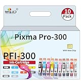 MS.R Remanufactured Ink Cartridge Replacement for Canon Pfi300 to use with Canon Pixma Pro300 Printer(10-Pack)