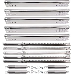 Yiming Grill Replacement Parts for Charbroil Performance 5 Burner 463347519, Charbroil 463347017, 463335517, 463276517, 463244819 Grill Models, Heat Plates, Burners, Carryover Tubes Replacement.